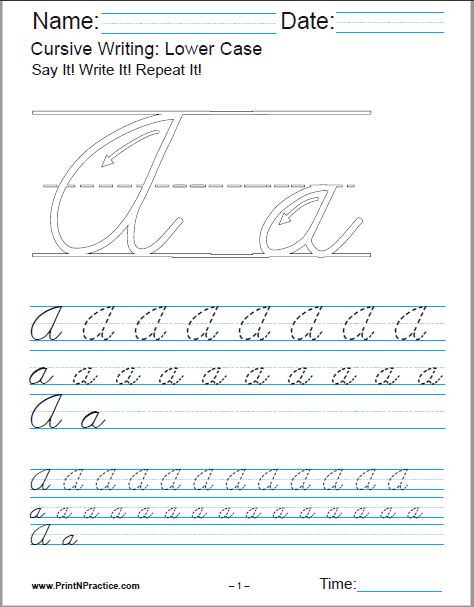 Abc Cursive Handwriting Worksheets 43