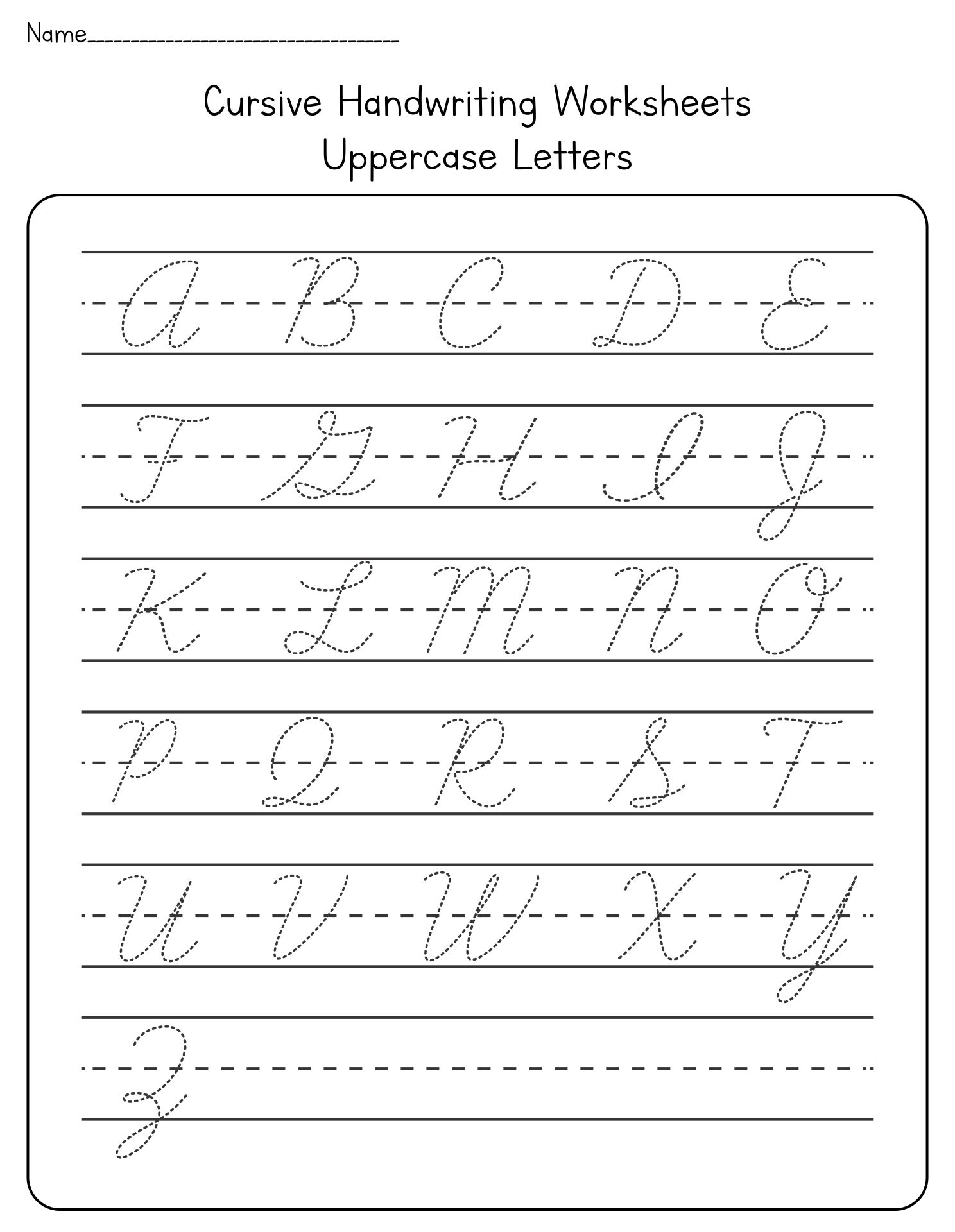 Abc Cursive Handwriting Worksheets 65