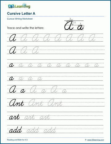 Abc Cursive Handwriting Worksheets 9