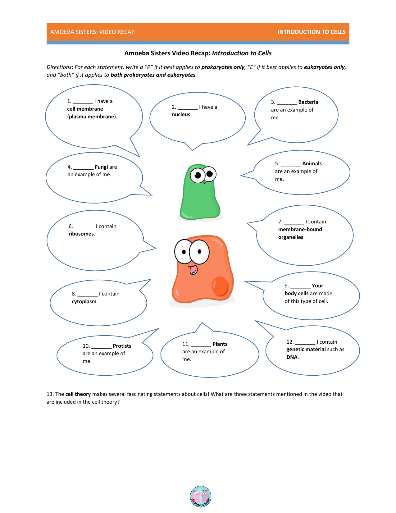 Amoeba Sisters Mutations Worksheet 18