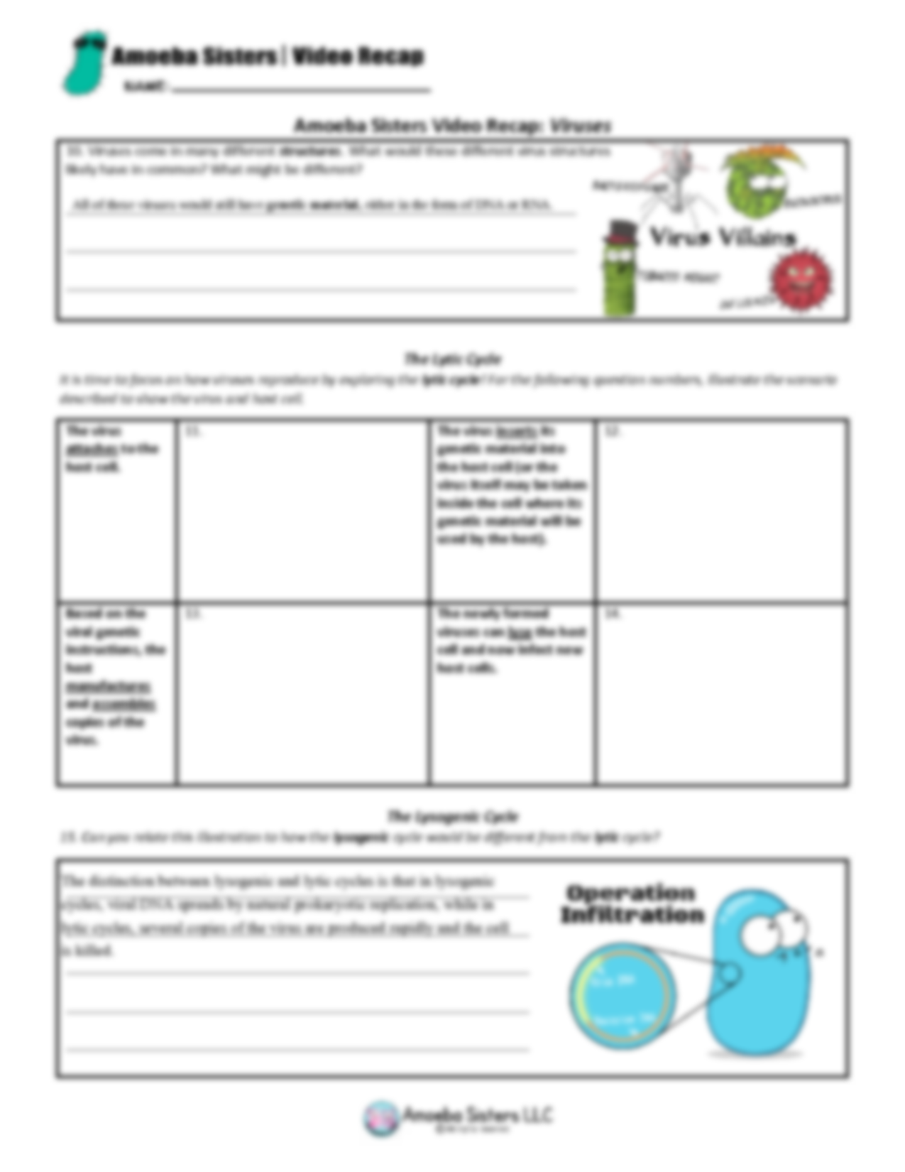 Amoeba Sisters Mutations Worksheet 64