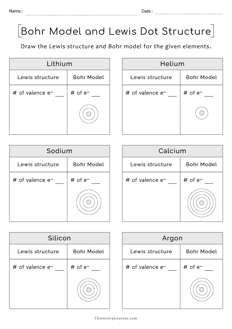 Best 77+ Bohr Model Diagram Worksheet Answers 2