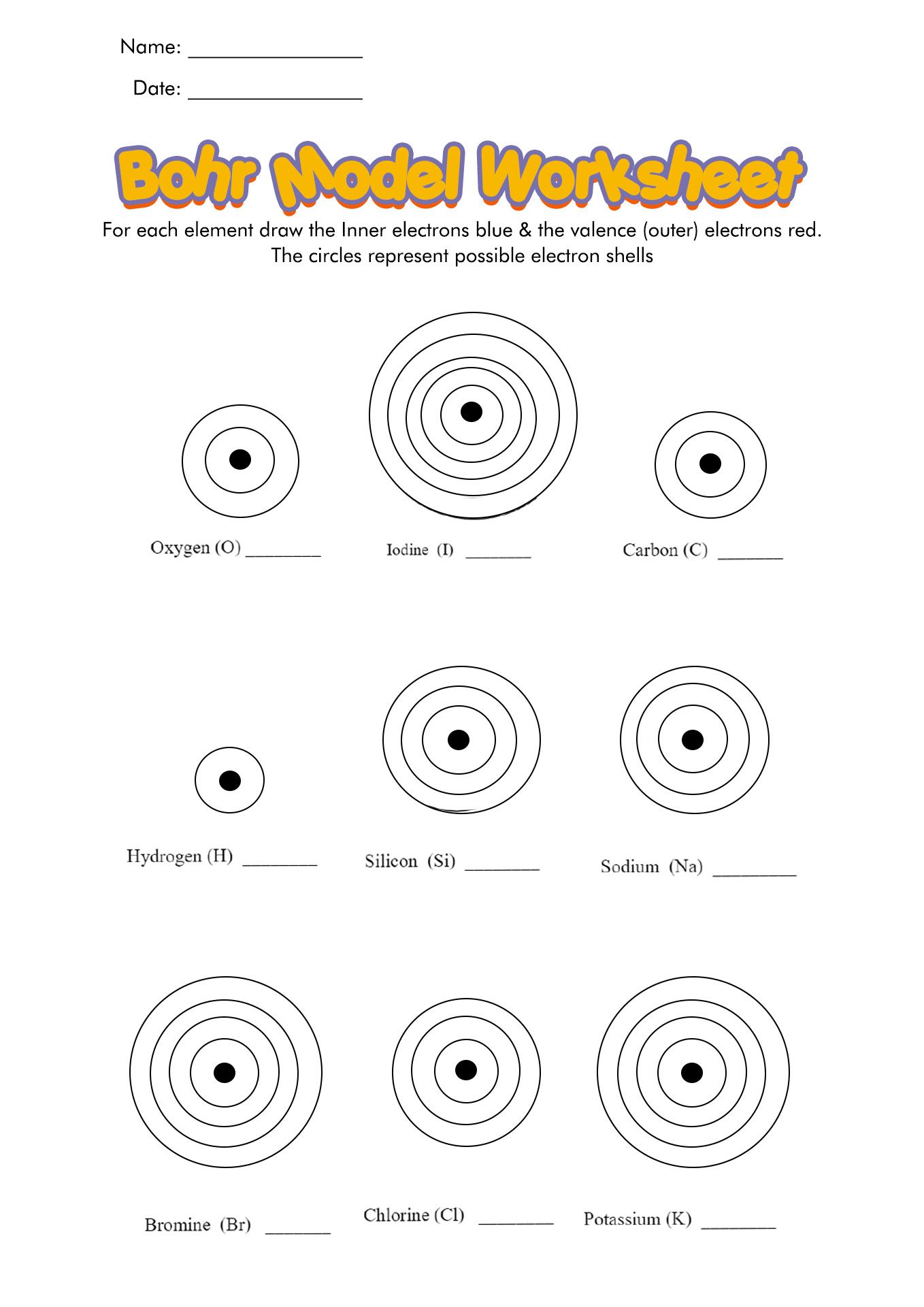 Best 77+ Bohr Model Diagram Worksheet Answers 24