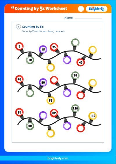 Counting By 5S Worksheets 3