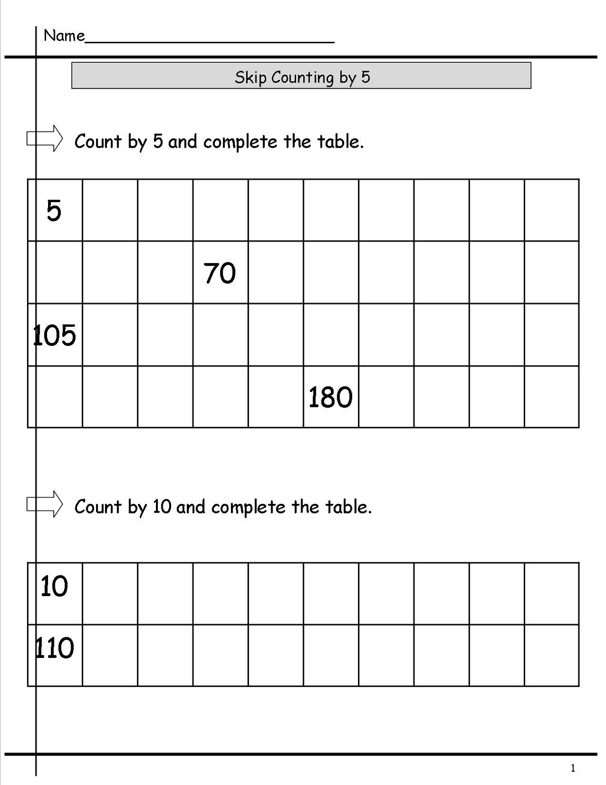 Counting By 5S Worksheets 61