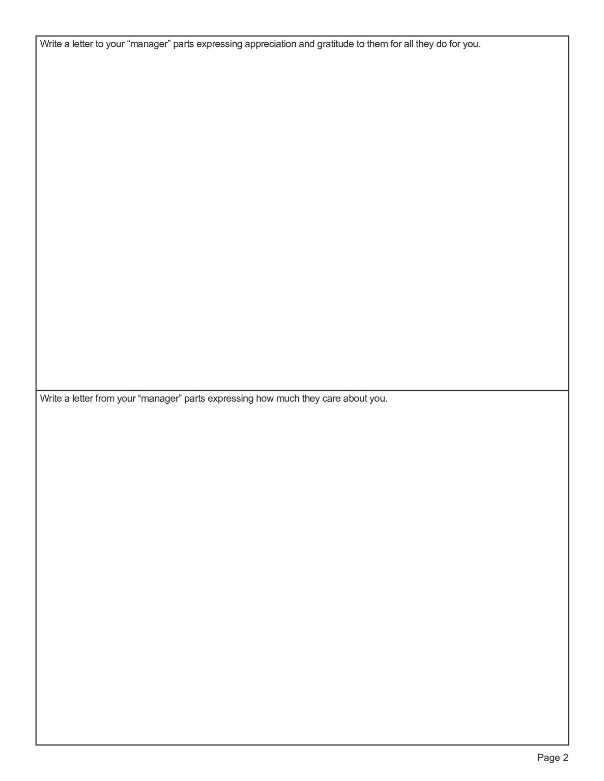 Free Printable Internal Family Systems Worksheets 10