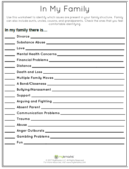 Free Printable Internal Family Systems Worksheets 24