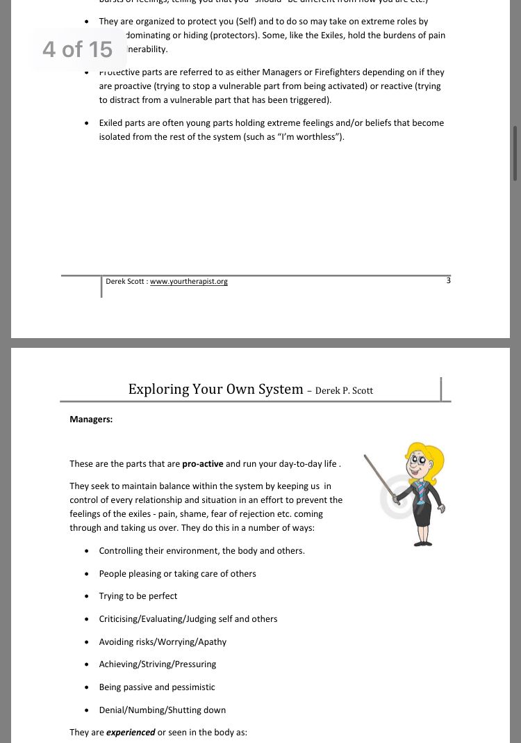 Free Printable Internal Family Systems Worksheets 43