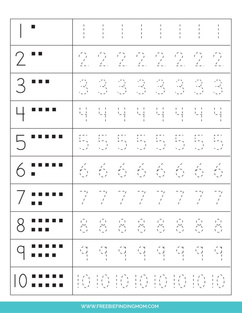 Get 60+ Number Tracing Worksheets 1-30 Pdf 3