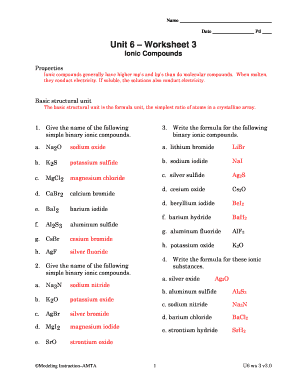 Naming Binary Compounds Worksheet With Answers 15