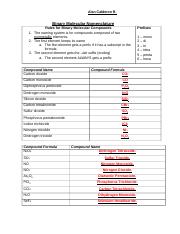 Naming Binary Compounds Worksheet With Answers 44