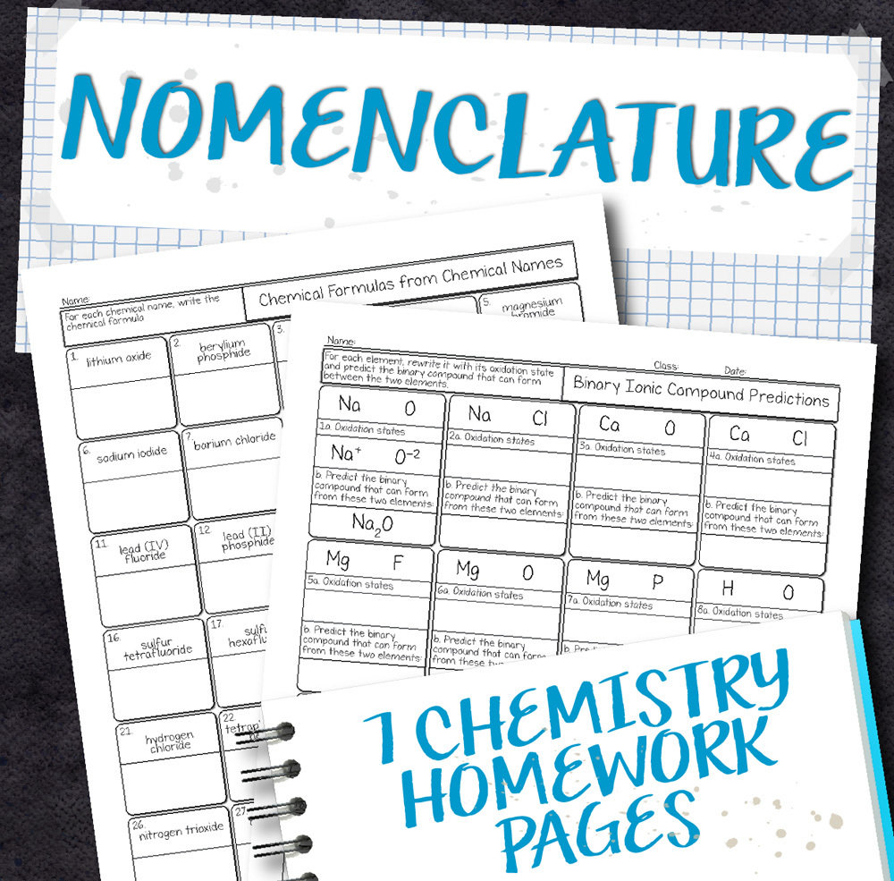 Naming Binary Compounds Worksheet With Answers 65