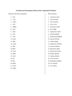 Naming Binary Compounds Worksheet With Answers 70