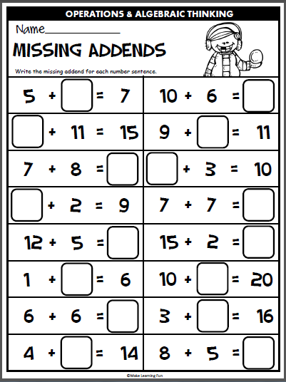 New 50+ Math For First Graders Worksheets 12