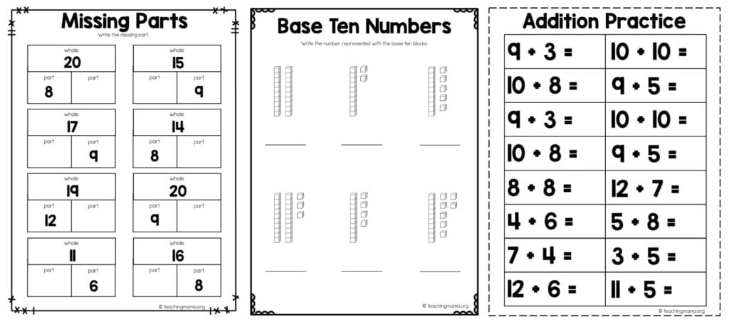 New 50+ Math For First Graders Worksheets 46