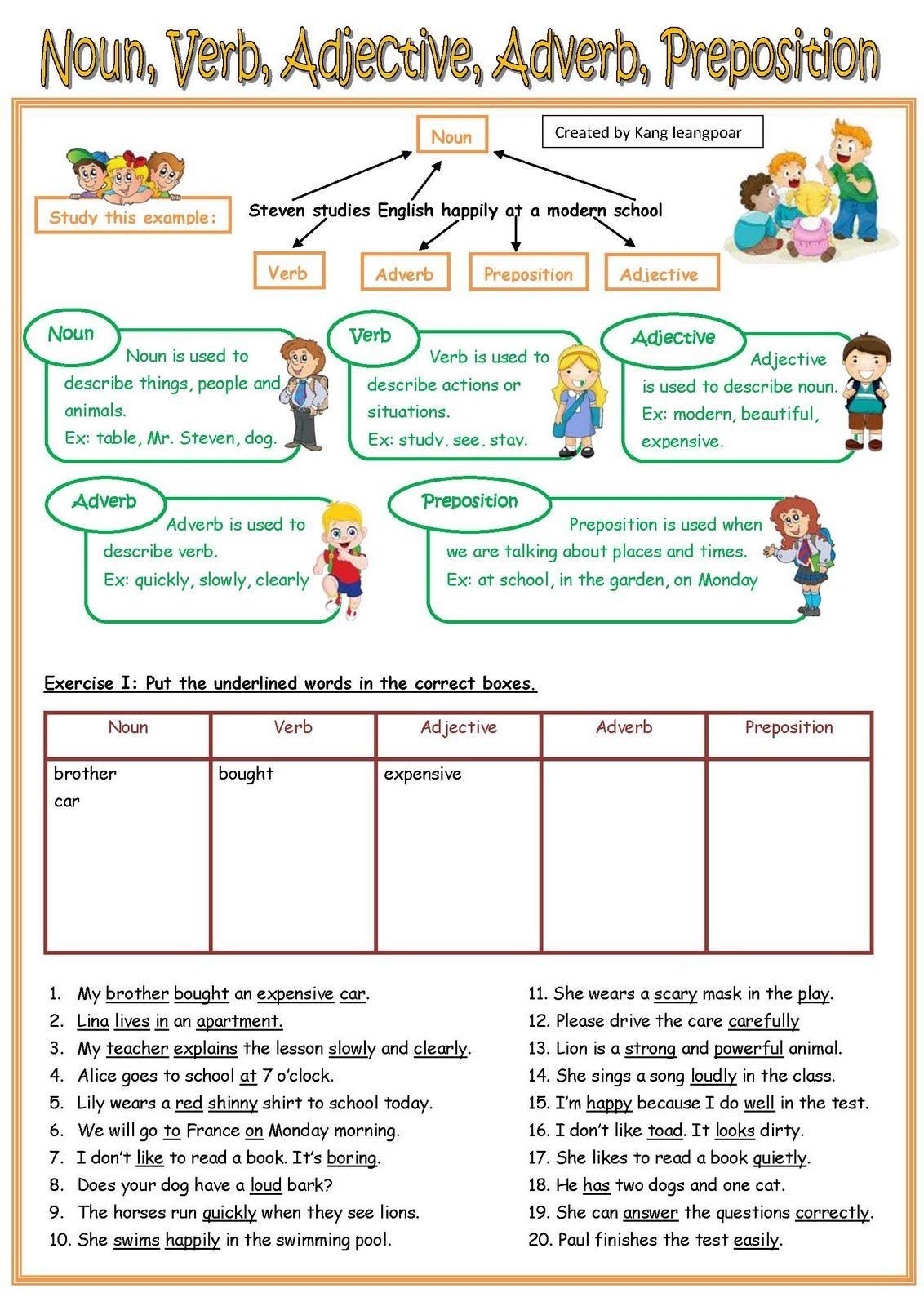 Noun And Verb Worksheet 109