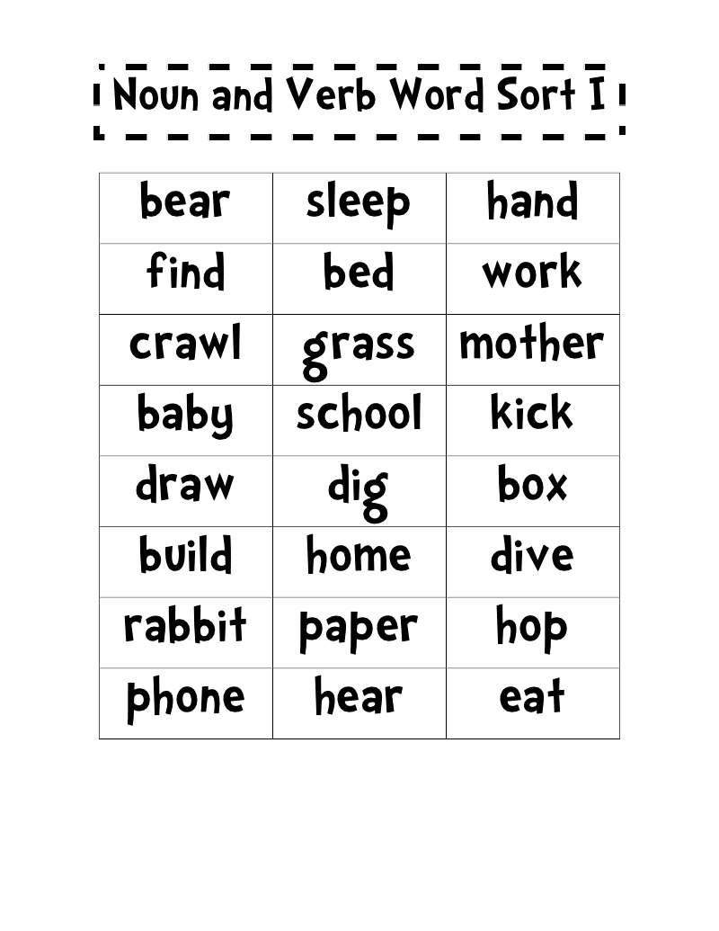 Noun And Verb Worksheet 24