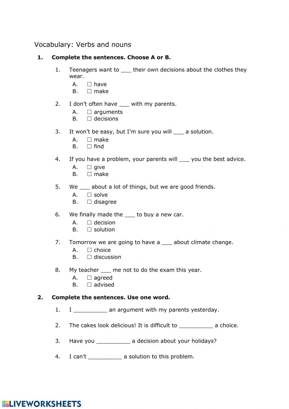 Noun And Verb Worksheet 36