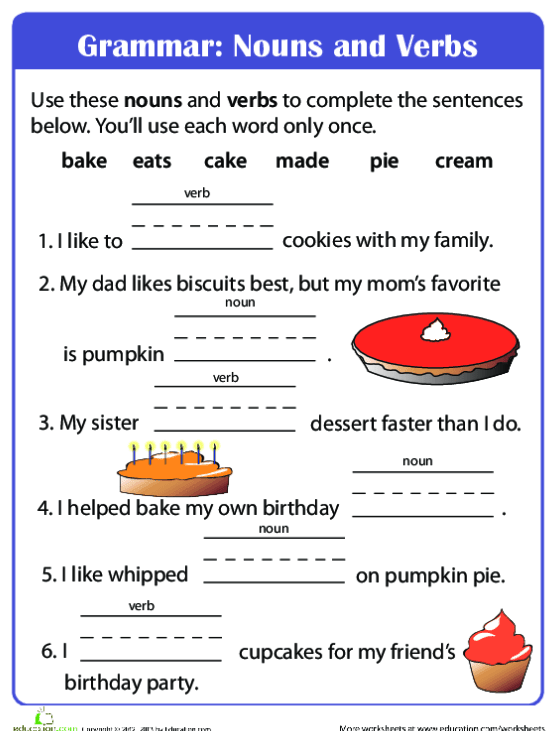 Noun And Verb Worksheet 46