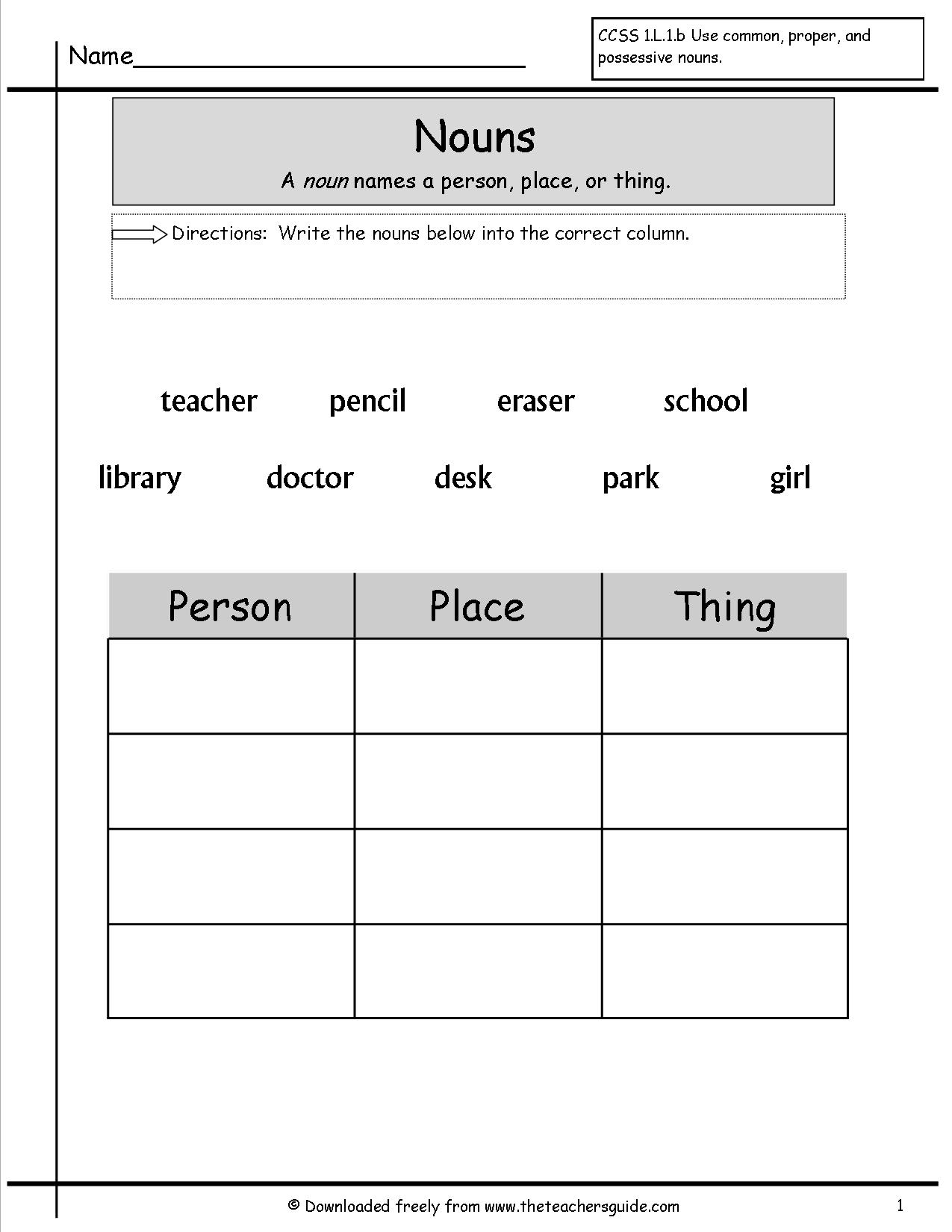 Noun And Verb Worksheet 49