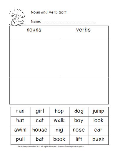 Noun And Verb Worksheet 71