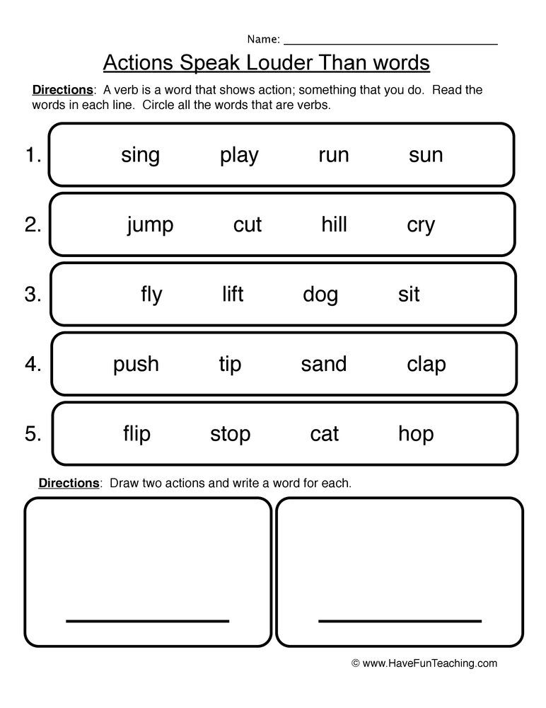 Noun And Verb Worksheet 89