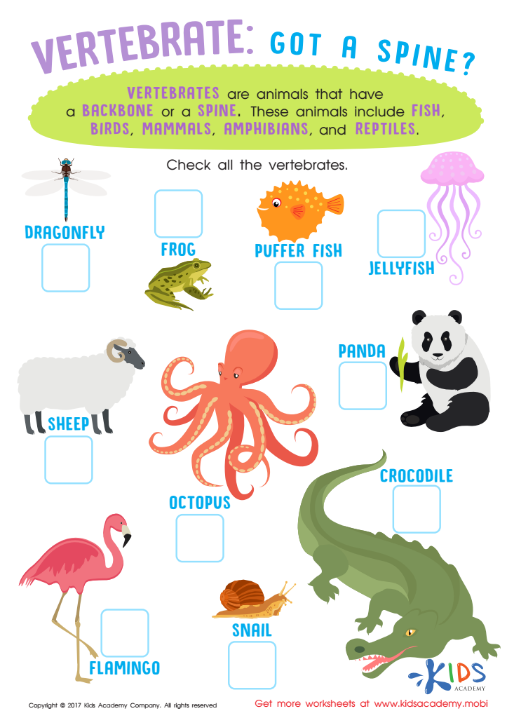 Print 40+ Vertebrates And Invertebrates Worksheets 22