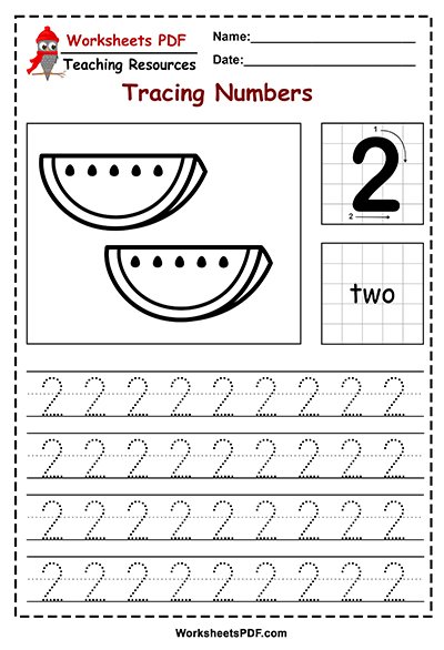 Printable 1 to 10 Tracing Worksheets 21