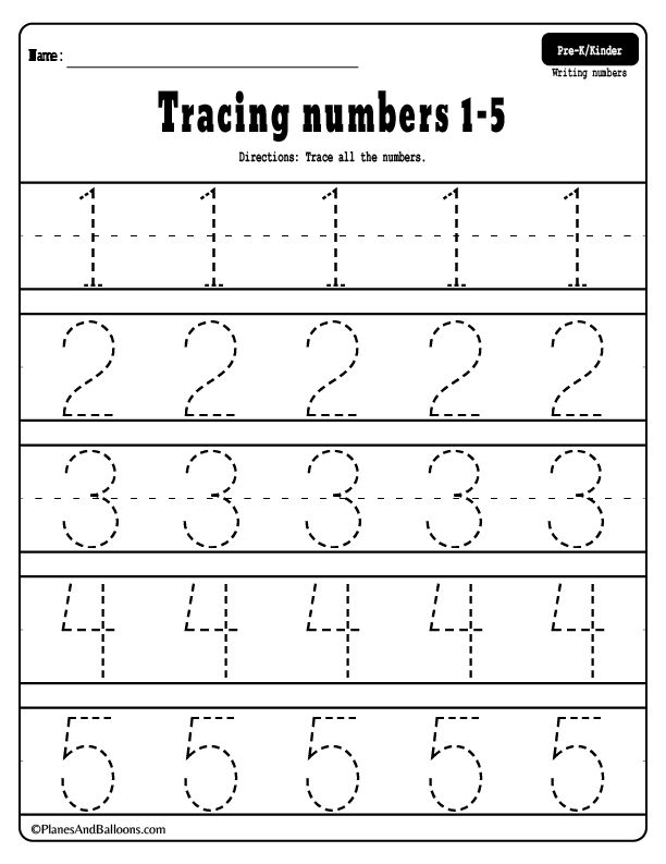 Printable 1 to 10 Tracing Worksheets 26