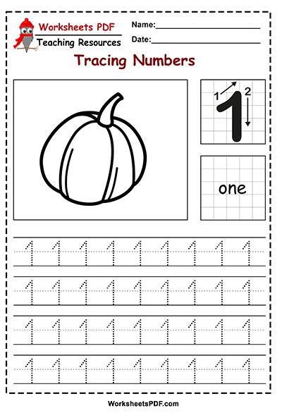 Printable 1 to 10 Tracing Worksheets 45