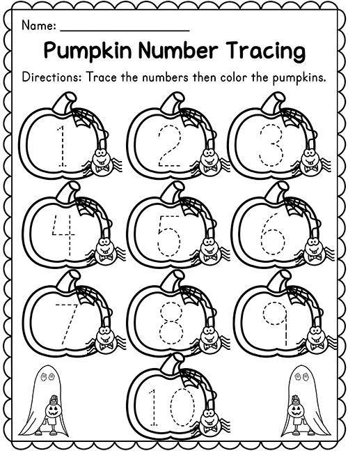 Printable 1 to 10 Tracing Worksheets 48