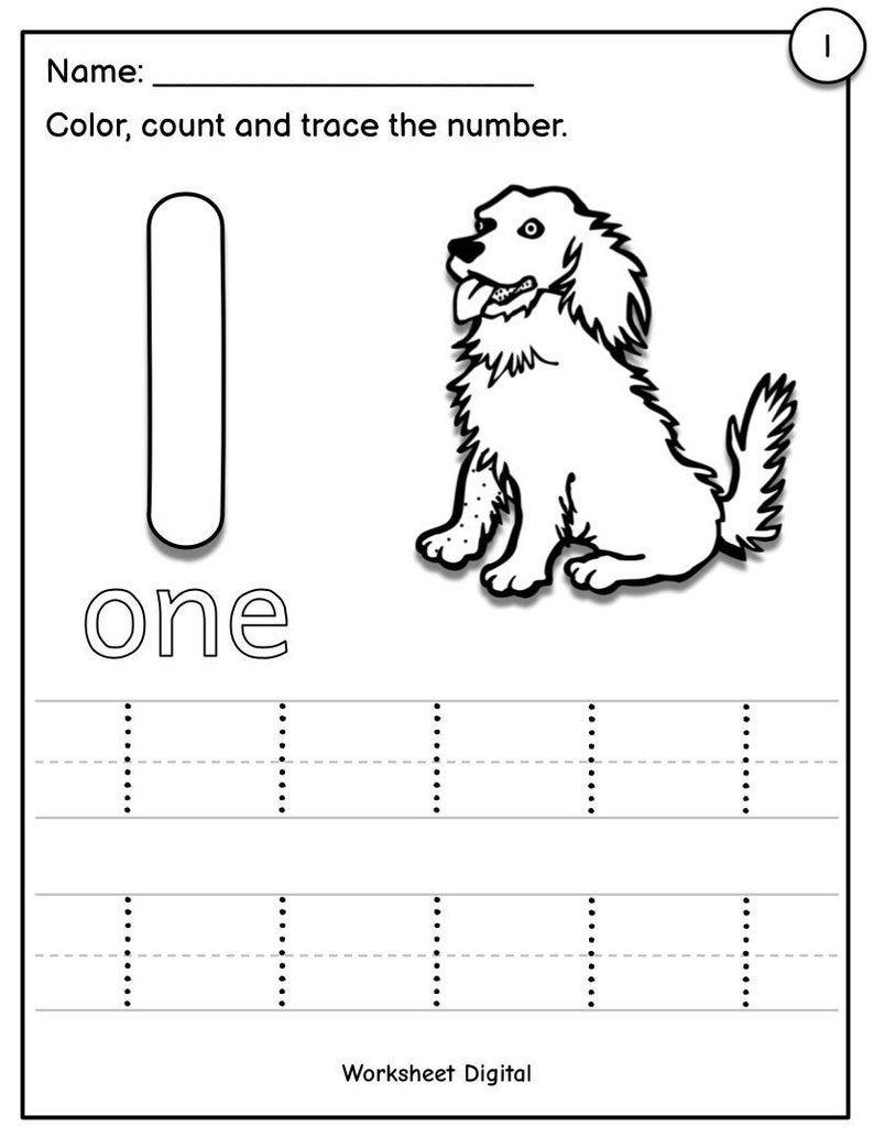 Printable 1 to 10 Tracing Worksheets 49