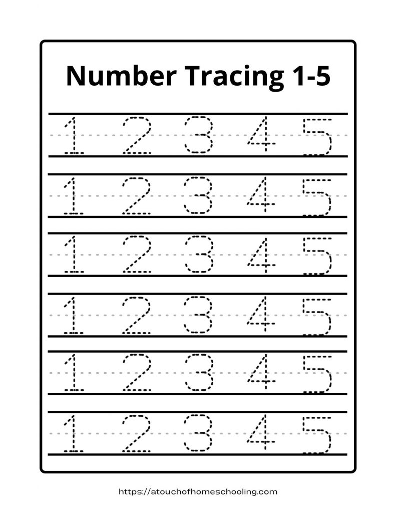 Printable 1 to 10 Tracing Worksheets 63