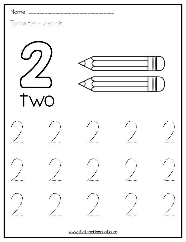 Printable 1 to 10 Tracing Worksheets 64