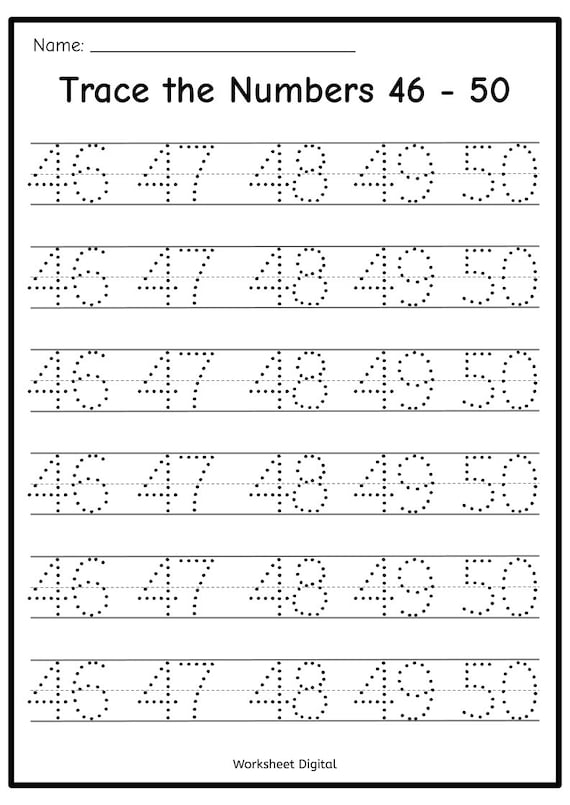 Printable 1 to 10 Tracing Worksheets 73