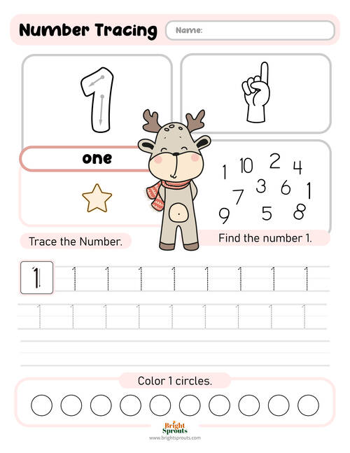 Printable 1 to 10 Tracing Worksheets 82