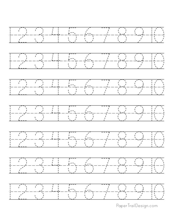 Printable 1 to 10 Tracing Worksheets 88