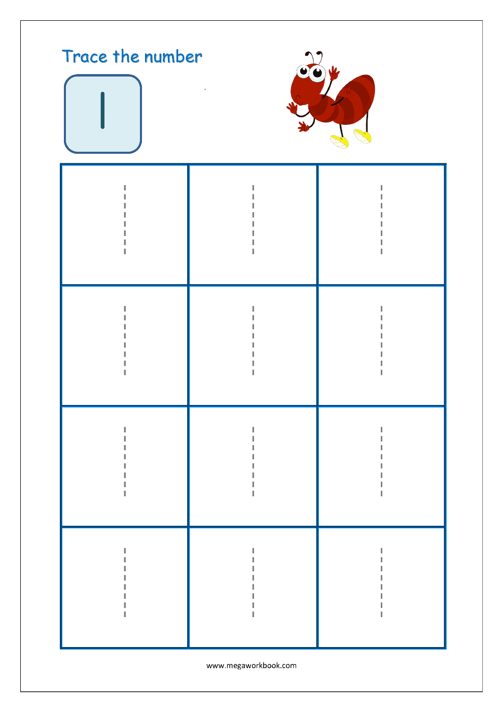 Printable 1 to 10 Tracing Worksheets 89