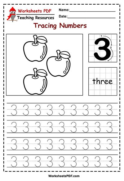 Printable 1 to 10 Tracing Worksheets 97