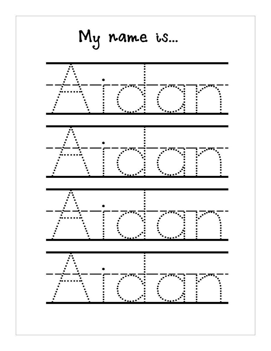 Printable Trace My Name Worksheet 11