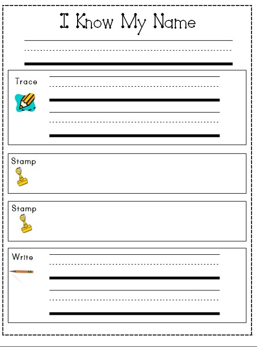 Printable Trace My Name Worksheet 14