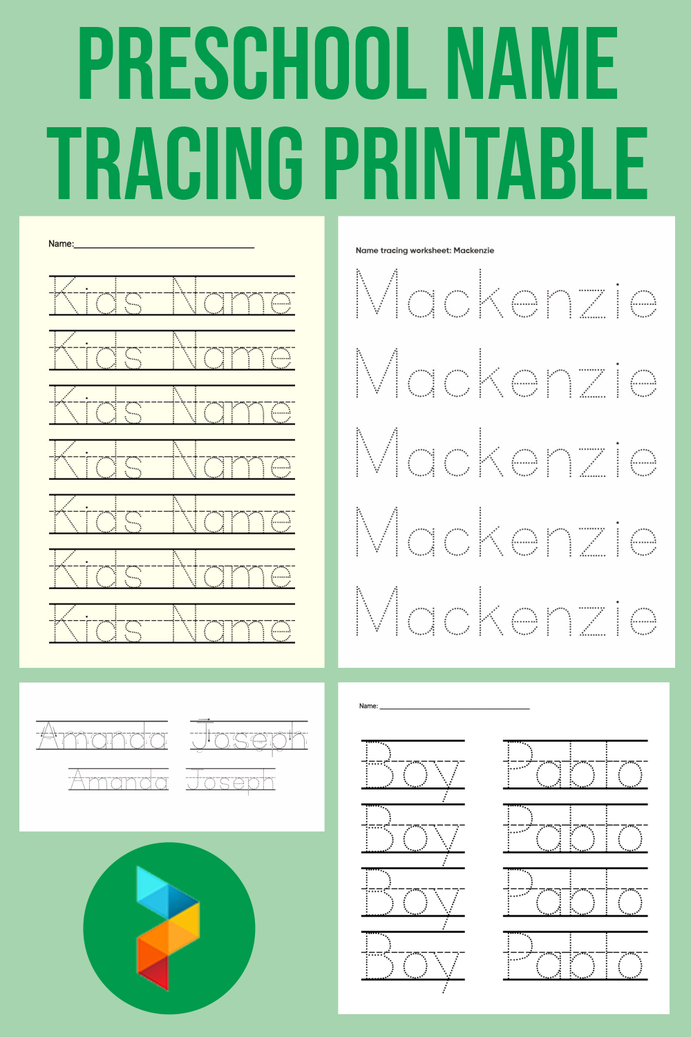 Printable Trace My Name Worksheet 15