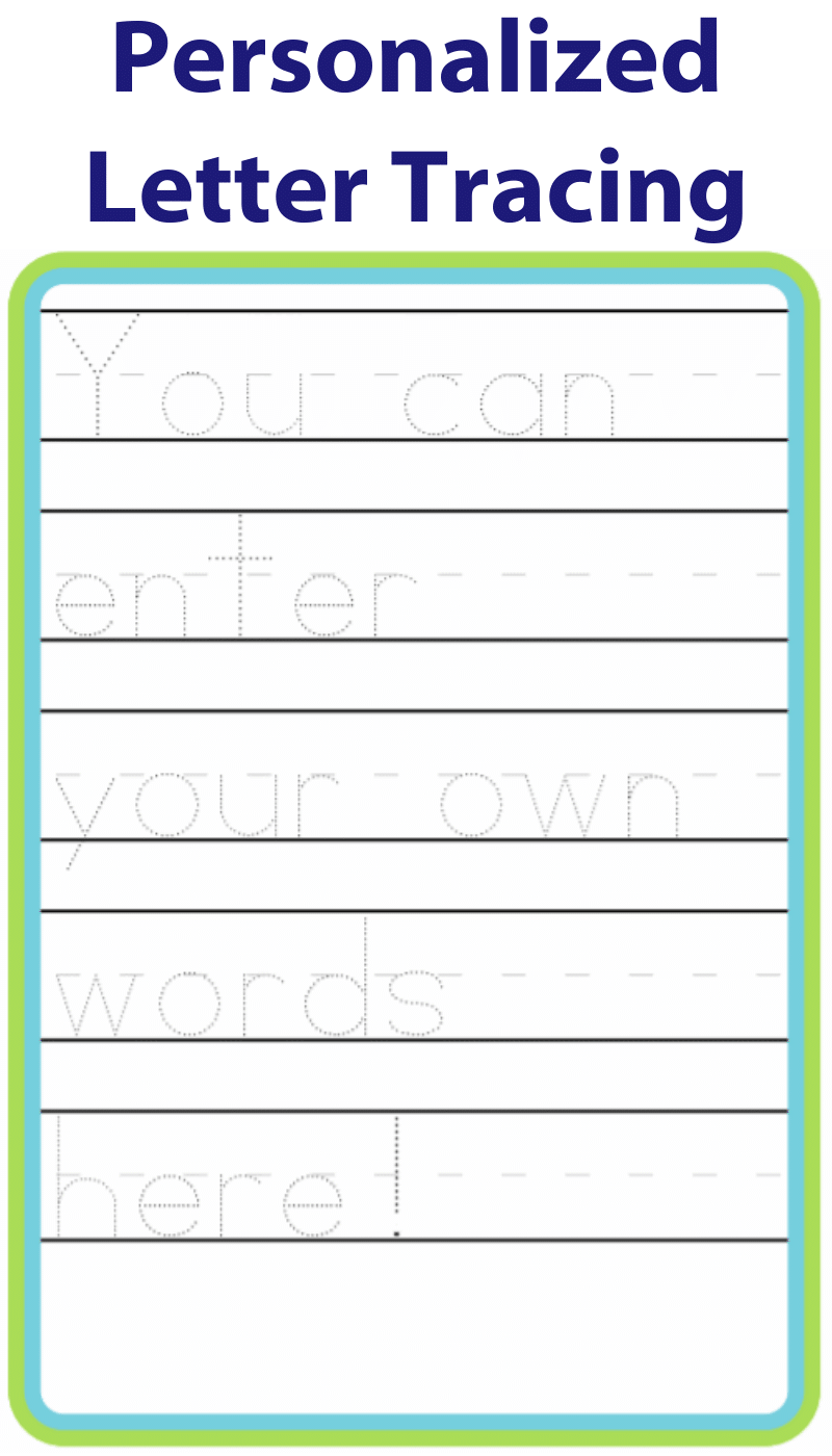 Printable Trace My Name Worksheet 17