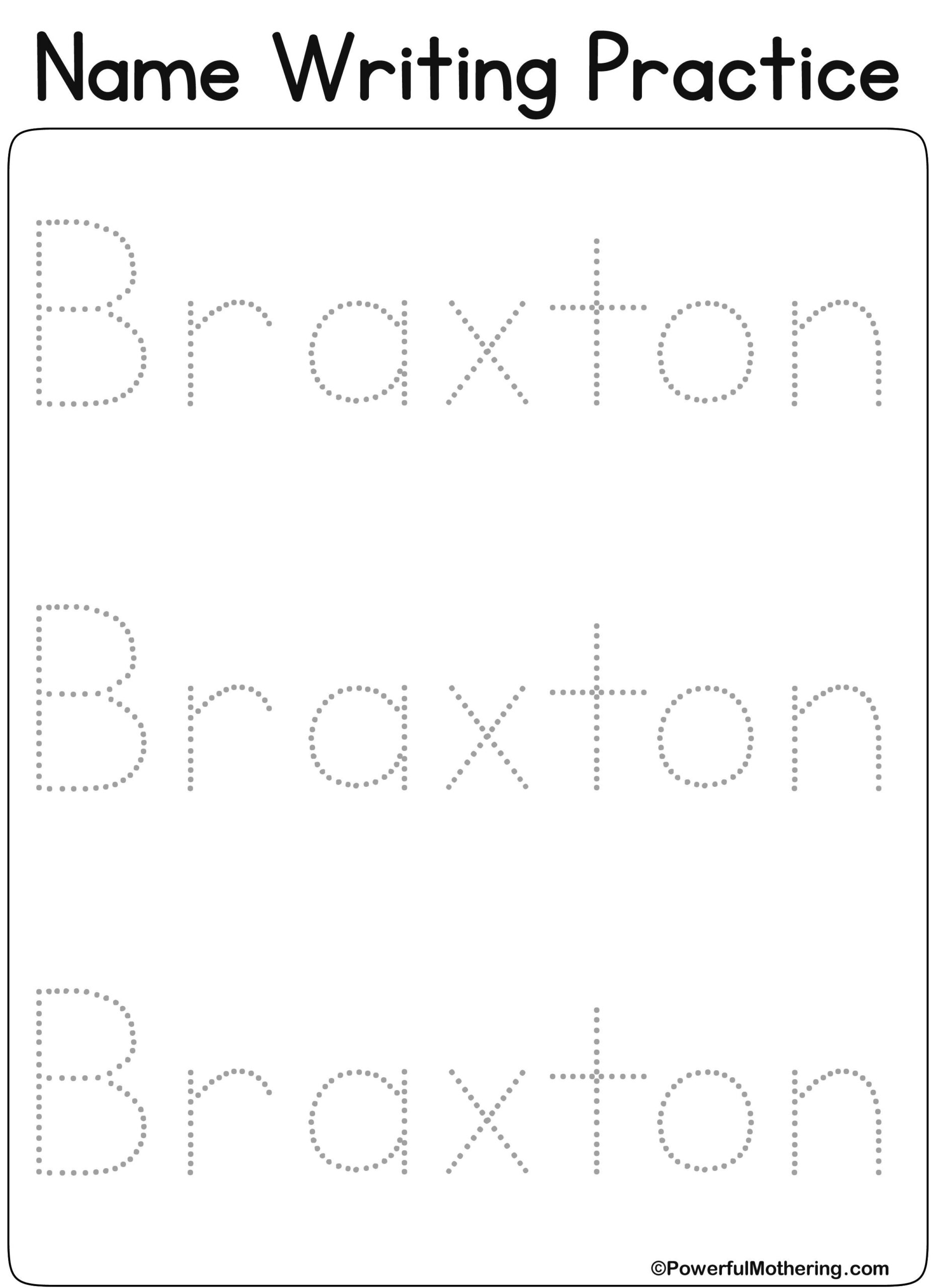 Printable Trace My Name Worksheet 50