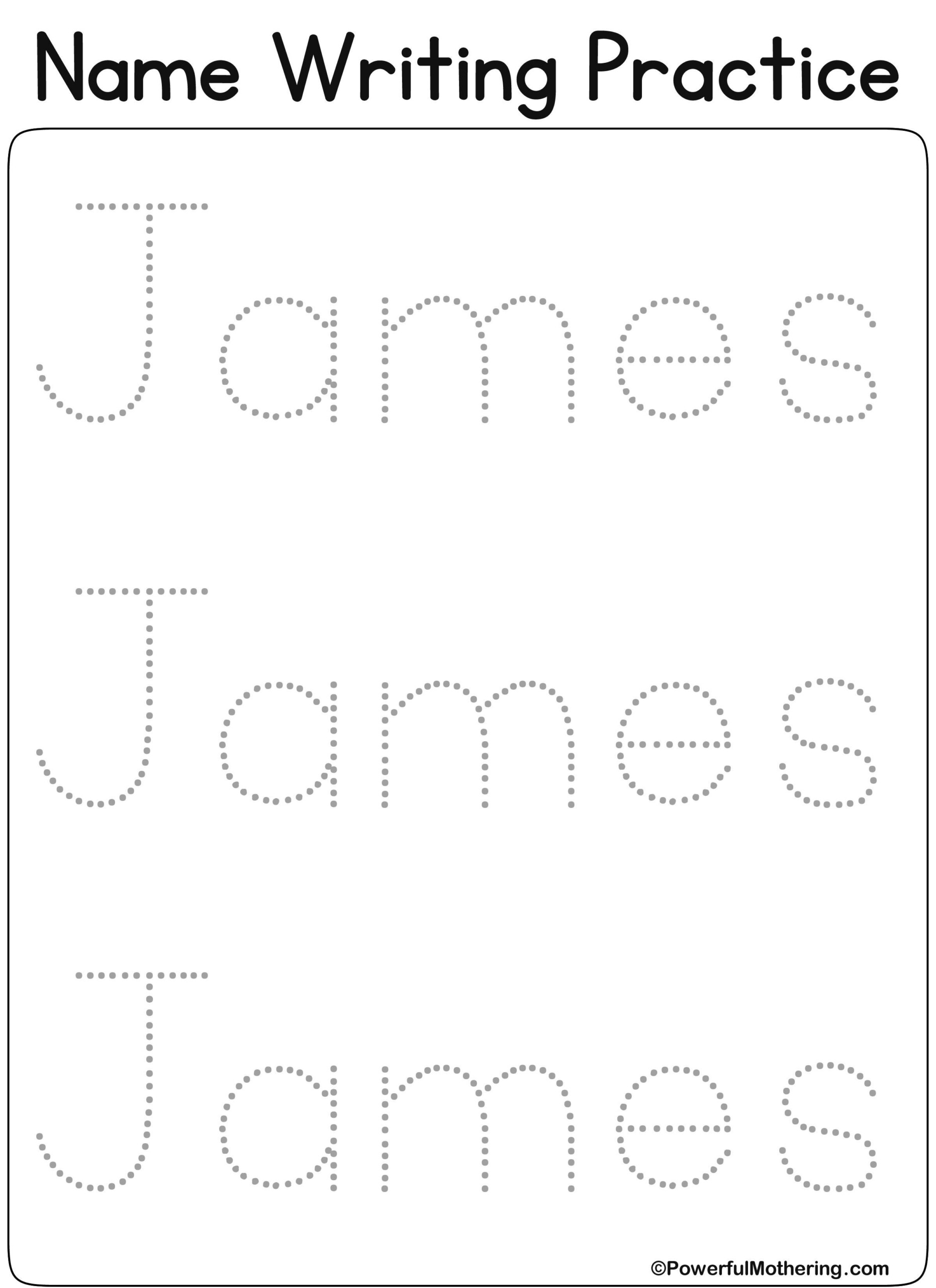 Printable Trace My Name Worksheet 6