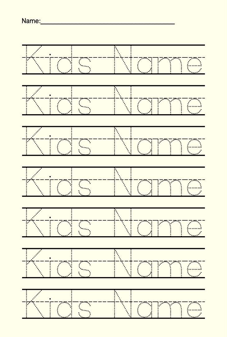 Printable Trace My Name Worksheet 69