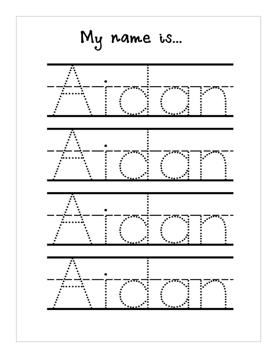 Printable Trace My Name Worksheet 7