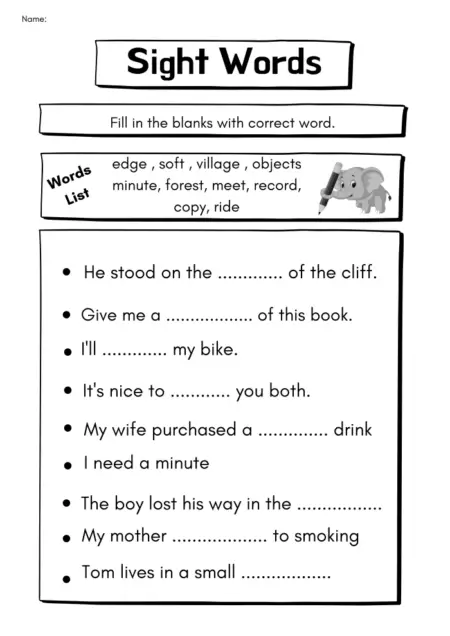 Said Sight Word Worksheet 36