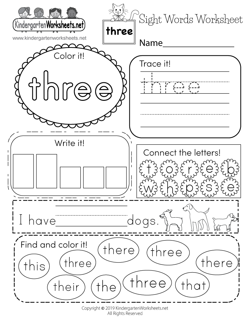 Said Sight Word Worksheet 37