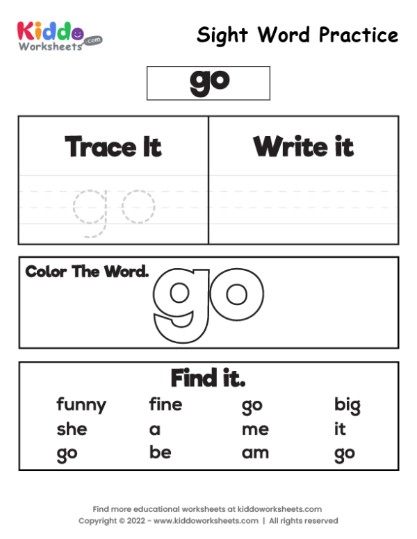 Said Sight Word Worksheet 4